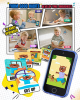 Byserten Kids Phone 3.5'' Touchscreen with Dual Camera & Learning Games
