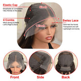 CIYOO Ash Blonde Highlight Wig Human Hair 13x6 Body Wave Lace Front Wigs Human Hair Pre Plucked 180% Density Highlight Ombre Colored Wigs Glueless Hd Transparent Lace Frontal Wig for Women 26 Inch