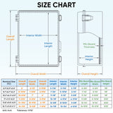 TICONN Outdoor Electrical Box Waterproof, Junction Box IP67 ABS Plastic Enclosure with Hinged Cover with Mounting Plate, Wall Brackets, Cable Glands (Off-White, 13.8"x9.8"x5.9")