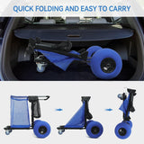 Aomedeelf Beach Cart with Balloon Wheels for Sand, Maximum Capacity 220 lbs