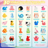 30 Pack Bath Bombs for Kids with Toys Inside, Kid Bath Bombs Gift Set with 30 Sea & Land & Sky Animal Surprise Toys, Stocking Stuffers for Kids Boys Girls, Christmas Gift, Natural Bubble Bath Fizzy