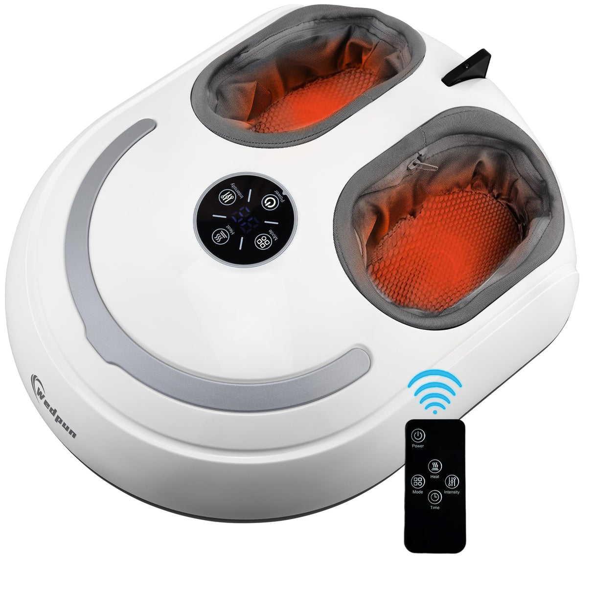 Wedpun Foot Massager with Heat Shiatsu Foot Massager with Remote Deep Relief for Tired Muscles Electric Feet Massage Machine for Home and Office Gifts for Mom Dad White