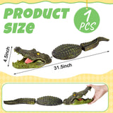 Sotiff 31.5 Inches Floating Alligator Decoy Floating Crocodile Decoy for Pool Fake Alligator Pool Float Statue Garden Animal Figurines Water Pond Decorations for Pond Outdoor Yard, Green