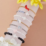 Holy Water Inspirational Stretch Bracelet for Women, Crystal Pearl Beads