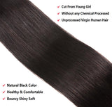 10A Straight Bundles Human Hair 20 22 24 Inch Straight Hair 3 Bundles Unprocessed Brazilian Virgin Hair Bundles Human Hair Extension Double Weft Natural Black