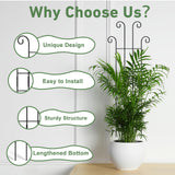 Xeeol 32.6in Tall Plant Trellis Indoor, Metal Garden Trellis for Climbing Plants, Expandable Trellis for Potted Plants for Ivy Pothos Hoya Monstera, 2 Pack