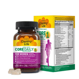 Country Life Women’s Core 1 Daily Multivitamin with Iron, Cranberry, Probiotics, and Digestive Enzymes-Certified Gluten-Free Formula for Energy, Immune Support and Complete Digestive Health,60 Tablets