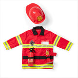 Melissa & Doug Fire Chief Role Play Costume Dress-Up Set, Pretend Play Firefighter Outfit with Realistic Accessories for Kids and Toddlers Ages 3+