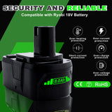 Cheerlark Upgrade 2 Pack 8.0Ah High Capacity Replacement for Ryobi 18V Battery P108 P104 P105 P102 P103 P122 P109 Li-ION Compatible with Ryobi 18V ONE+ System Cordless Power Tools and Charger