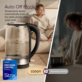 Cosori Electric Kettle, No Plastic Contact with Water, 1.7L, Black
