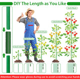 Tetutor 188pcs Garden Stakes,80 Pack Thicken Fiberglass Tomato Stakes