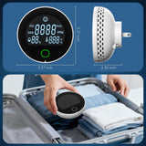 4 in 1 Carbon Monoxide Detectors Plug in, Natural Gas Leak & Carbon Monoxide Detectors, Dual Alarms and HD Screen Display with CO/Gas/Temperature/Humidity for Home/Travel/RV