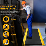 2 Pack 2 x 3 FT Industrial Anti Fatigue Mats, 15/16 Inch Thick