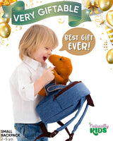 Naturally KIDS Toddler Backpack w. Plush Dinosaur Toy, Kids Gift 2 3 4 5