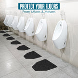 Houseables Urinal Mats, Urinal Mats for Men Bathroom, Floor Pads, Disposable Toilet Matt, for Pee, Commercial, Reusable, Urine, Splash Guard, Drip, Restroom, Mens Room, Large, Black, 17.25x20.5”, 12PK