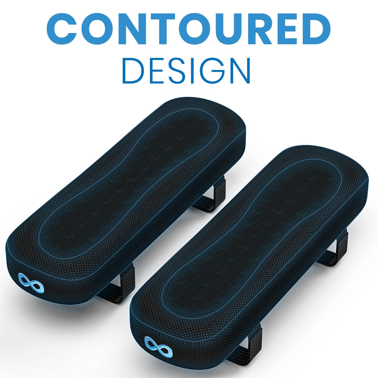 Everlasting Comfort Office Chair & Wheelchair Arm Pads - Cooling Memory Foam Arm Rest Cover for Desk, Gaming Chair, Wheelchair Armrest Pads