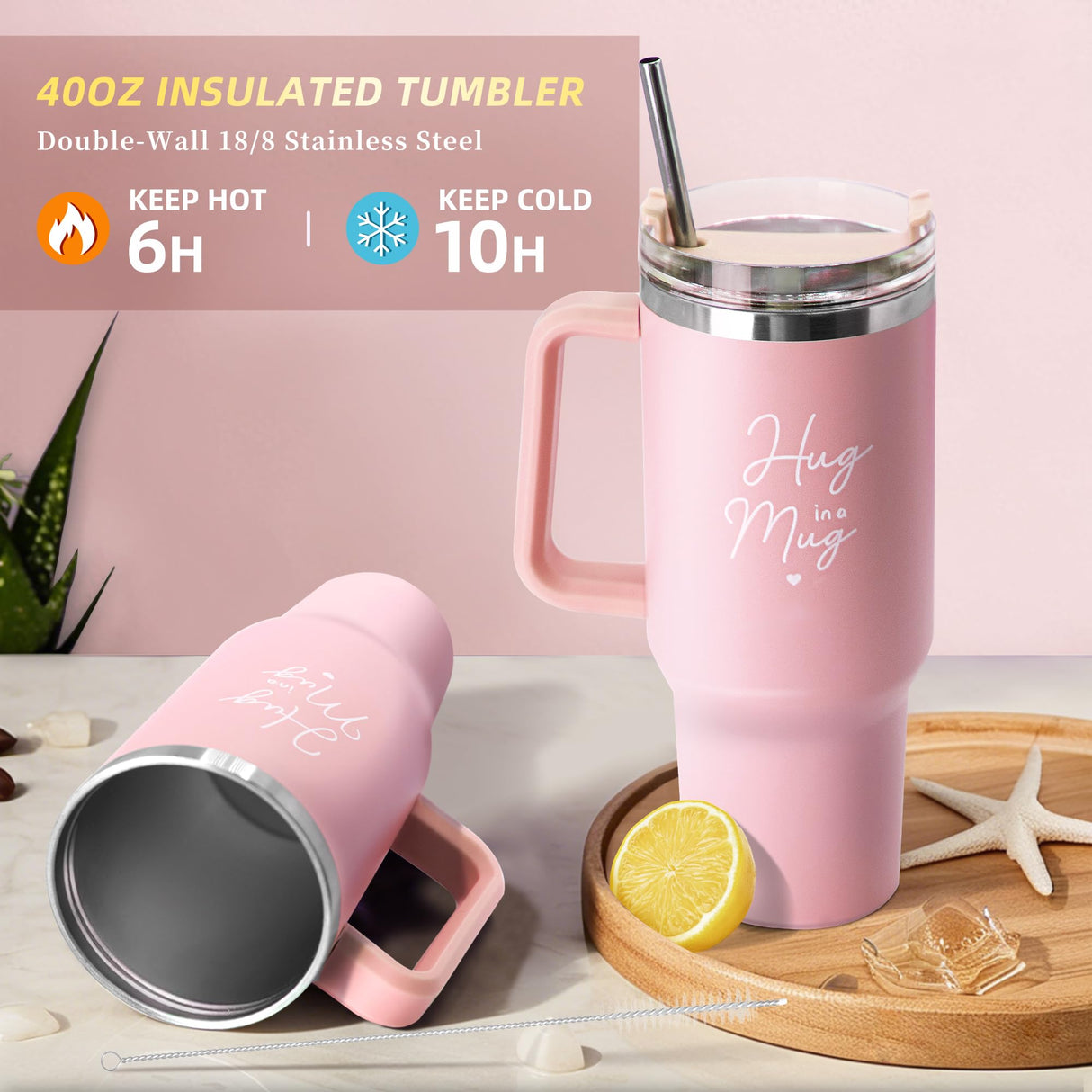 15PCS Birthday Gifts for Women, Relaxing Spa Basket With Luxury Flannel Blanket and 40 oz Tumbler - Care Package for Her, Mom, Wife, Friends - Valentine's, Mother's Day, Christmas