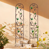 aboxoo 2-Pack Hummingbird Metal Garden Trellis,60" Decorative Outdoor Fence