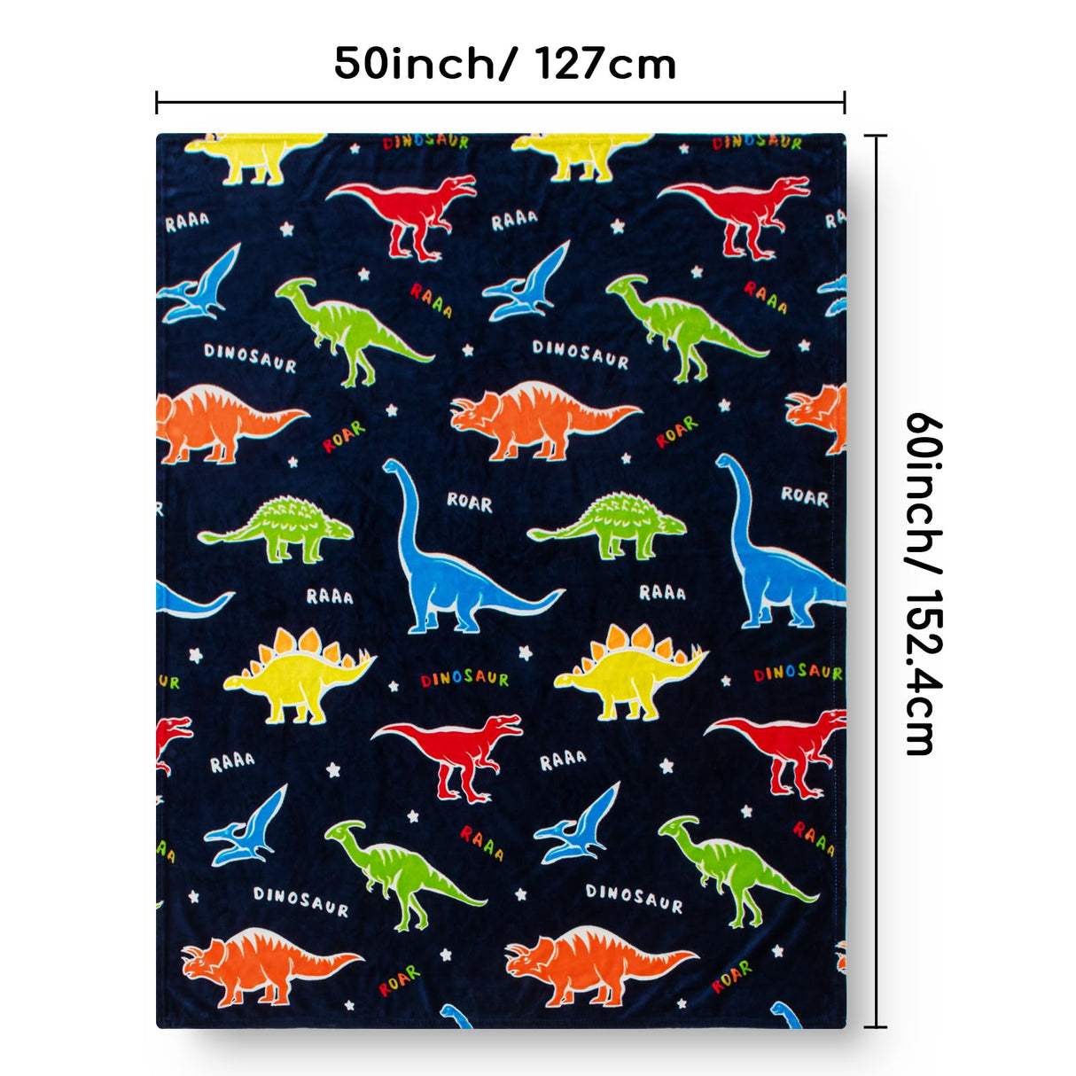 Dinosaur Gifts Toys for Boys Girls - Glow in The Dark Dino Blanket Best Christmas Birthday Valentines Easter Presents for Kids Age 1 2 3 4 5 6 7 8 9 10 Year Old Child Teen Toddler Soft Throw 50"x60"