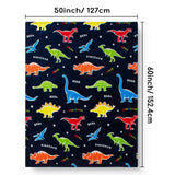 Dinosaur Gifts Toys for Boys Girls - Glow in The Dark Dino Blanket Best Christmas Birthday Valentines Easter Presents for Kids Age 1 2 3 4 5 6 7 8 9 10 Year Old Child Teen Toddler Soft Throw 50"x60"