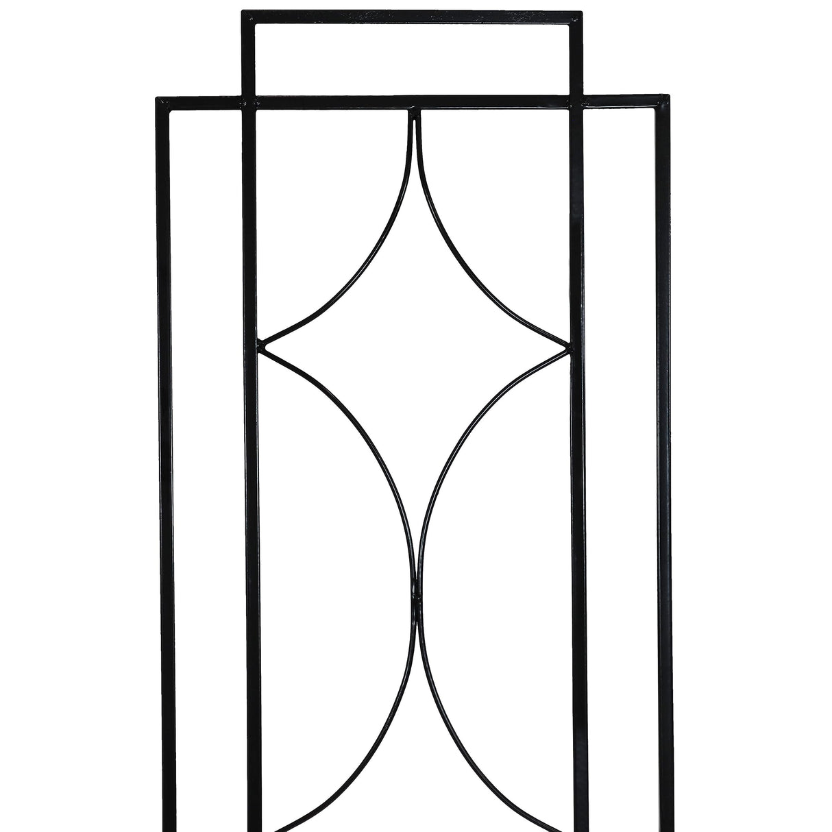 Sunnydaze 60" Black Metal Garden Trellis for Climbing Plants, 2-Pack