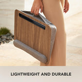 HUANUO Laptop Lap Desk with Cushion, Fit up to 15.6" Laptops, Woodgrain