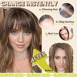 ELEVAVE Hair Toppers for Women Real Human Hair, 360° 3D Cover Wispy Bangs Hair Pieces for Women (Grey)