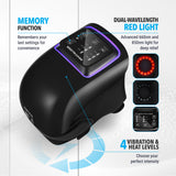 FORTHiQ Knee Massager Pro+ with Heat, Red Light and Vibration, 6-in-1, Dual-Wavelength - Cordless, Portable, Adjustable Straps, Easy to Use, Saves Your Settings, FSA or HSA Eligible