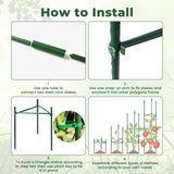 SDLDEER 6 Pack 48in Adjustable Metal Tomato Cages for Garden