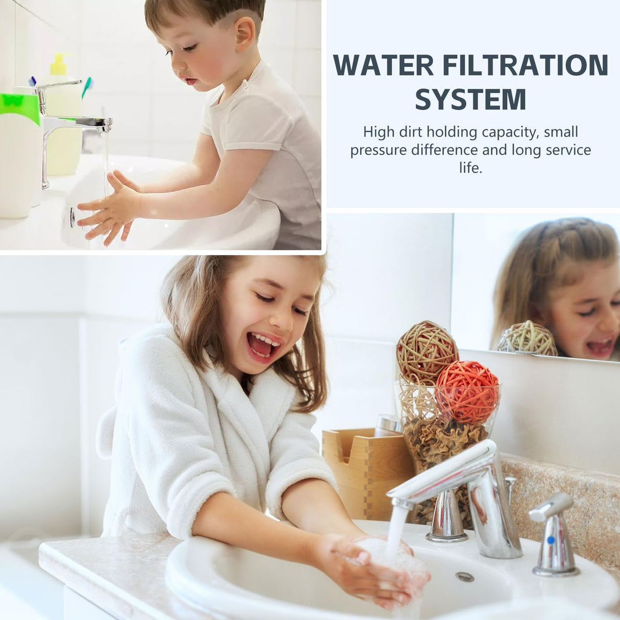 BLUERISE 5 Micron 10"x2.5" Wire Wound Whole House Water Filter Replacement Cartridge - 6 Pack
