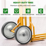 AR-PRO (2-Pack) 10"x2.2" Flat Free Solid Rubber Replacement Tires – 10 Inch Solid Wheels for Hand Trucks, Dollies, Utility Carts, and Wheelbarrows with 2.2" Offset and 5/8" Axle Hole