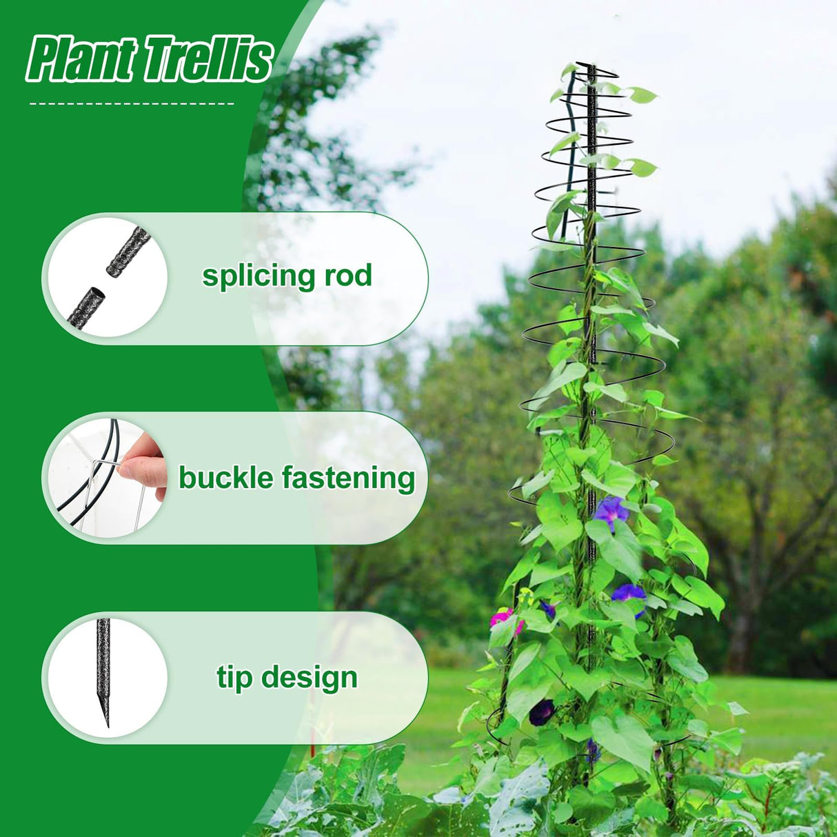 Trellis for Climbing Plants Outdoor, 73inch Tall Plants Trellis Support Metal Garden Trellis for Vegetables Flowers Plants Vine Support