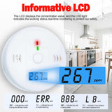 3 Pack Carbon Monoxide detectors, co Detector, Carbon Monoxide Alarm Detector Battery Powered with LCD Display, Carbon Monoxide Detector, UL2034 Standards, for Home
