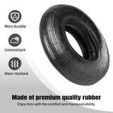 (2-Set) AR-PRO 4.80/4.00-8" Tire and Inner Tube Set - Universal Replacement Tires and Inner Tubes with 15.5" Outer Tire Diameter and 4.80" Tire Width - Fits on Dollies, Trolleys, Wagons, and More