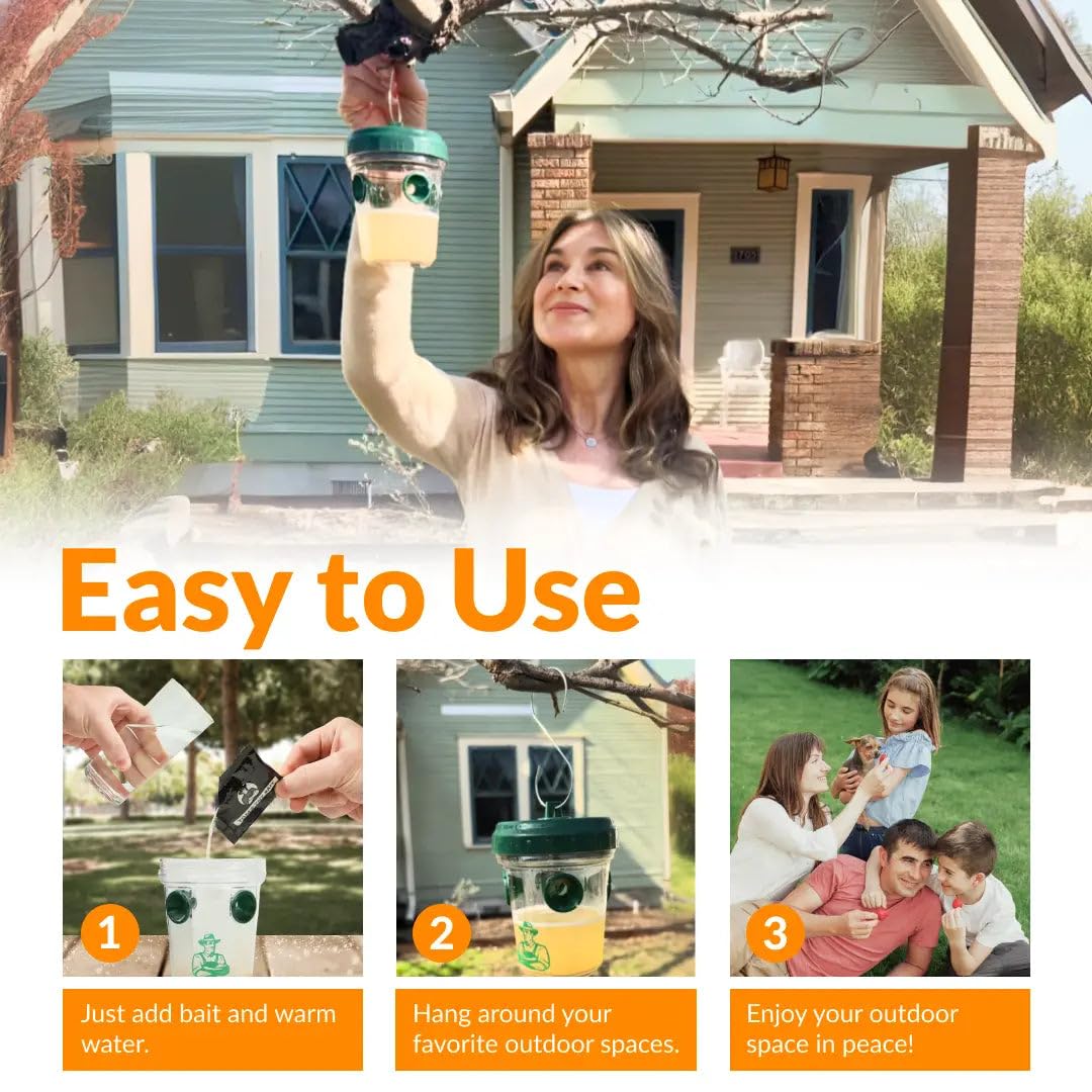 Tougher Than Tom Mosquito TNT 2.0 Mosquito 12 Bait Bags, Outdoor Insect Control, Easy Setup, Family & Pet Friendly, Ideal for Backyards, Camping, Gardens, BBQs, Picnics & More