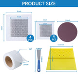 Drywall Repair Kit,Drywall Hole Patch Repair Kit to Fix Wall Surface Holes and Creak Damage with White Repair Putty 17OZ,8PCS Aluminum Repair Patchs,Scraper,Sanding Pad Fill Quick and Easy Solution