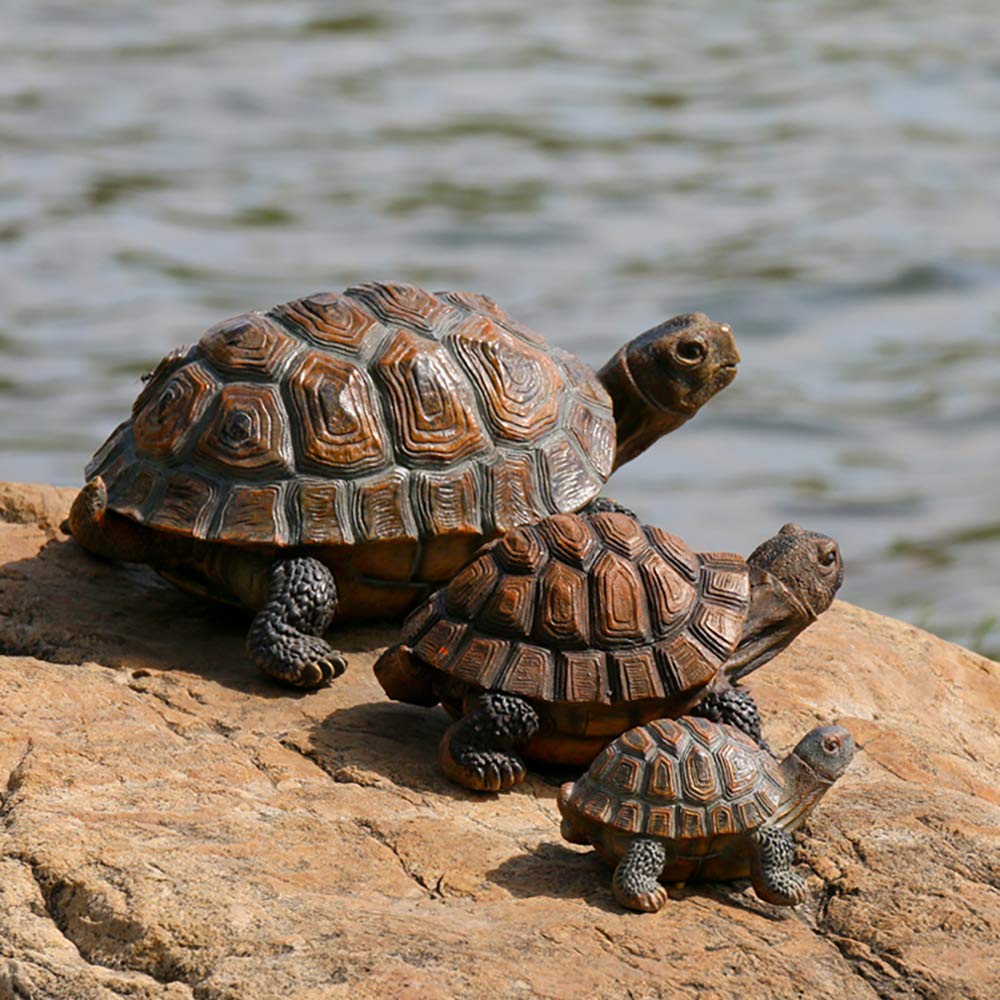 Danmu 1Pc of Polyresin Tortoise Statue 12 9/10" x 9 2/5" x 5 1/2"
