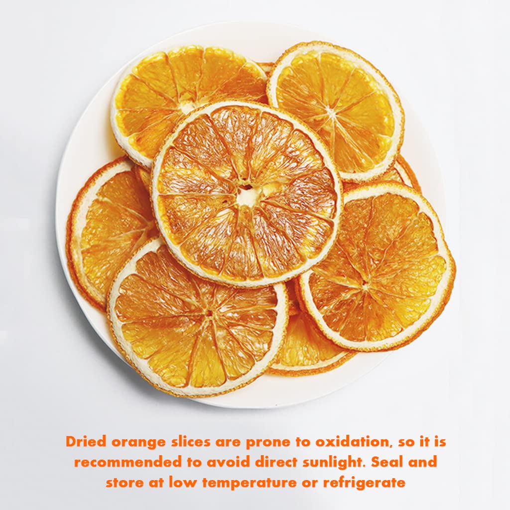 Mkostlich Dried Orange Slices Bulk, 17.63oz/500g Dehydrated Orange Slice, Natural Dried Citrus Slices for Cocktails/ Christmas Decor/ Candles/ Crafts, No Sugar Added