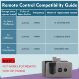2 for Sears Craftsman Garage Door Remote 139.53753 53753 139.18191 HBW2028 371LM 373LM 375LM 950CD 953D 956D, Work with Purple Learn Button ONLY(2006-2013)
