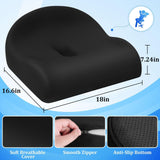 TranquilRelax Seat Cushion Office Chair Cushion for Back & Tailbone & Sciatica Pain Relief, Black Memory Foam Desk Chair Cushion Pressure Relief Seat for Long Sitting Car Drivers, Office Worker