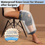 KEEFITT Knee Cast Cover for Shower, Waterproof Knee Shower Protector for Knee Replacement and ACL Surgery, Wound, Burns Watertight Protection