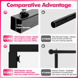 Xiomot Over Table Rod Stand with Clamp 2 Pack Black Table Arch Banner Stand