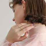 NOKMIT 1mm 14K Gold Filled Rings for Women, Non Tarnish Stacking Band 3P-8
