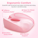 AUVON Innovative Donut Pillow Hemorrhoids Scientific Center Hole and Tailbone Cutout, Orthopedic Pain Relief Donut Seat Cushion for Coccyx, Sciatica, Postpartum Pregnancy, After Surgery Sitting Relief