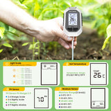 YAMRON 4-in-1 Soil Moisture Meter Digital Plant Temperature/Soil Moisture/pH Meter/Sunlight Intensity Backlight LCD Display Soil Test Meter for Gardening, Farming and Outdoor Plants
