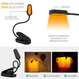 Amber Light + Giftable Amber Book Light - Blue Light Blocking - Night Reading Booklight Store. Rechargeable. 1600K for Reading in Bed at Night. Perfect as a Giftable Kindle Light and LED Book Light.