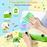 Loowoko LED Drawing Board for Kids, 16" Rechargeable Glow Drawing Tablet, with Color Lights, Adjustable Brightness, LED Drawing Pad, Gifts for Girls Boys Kids Children for Birthday Christmas Gift