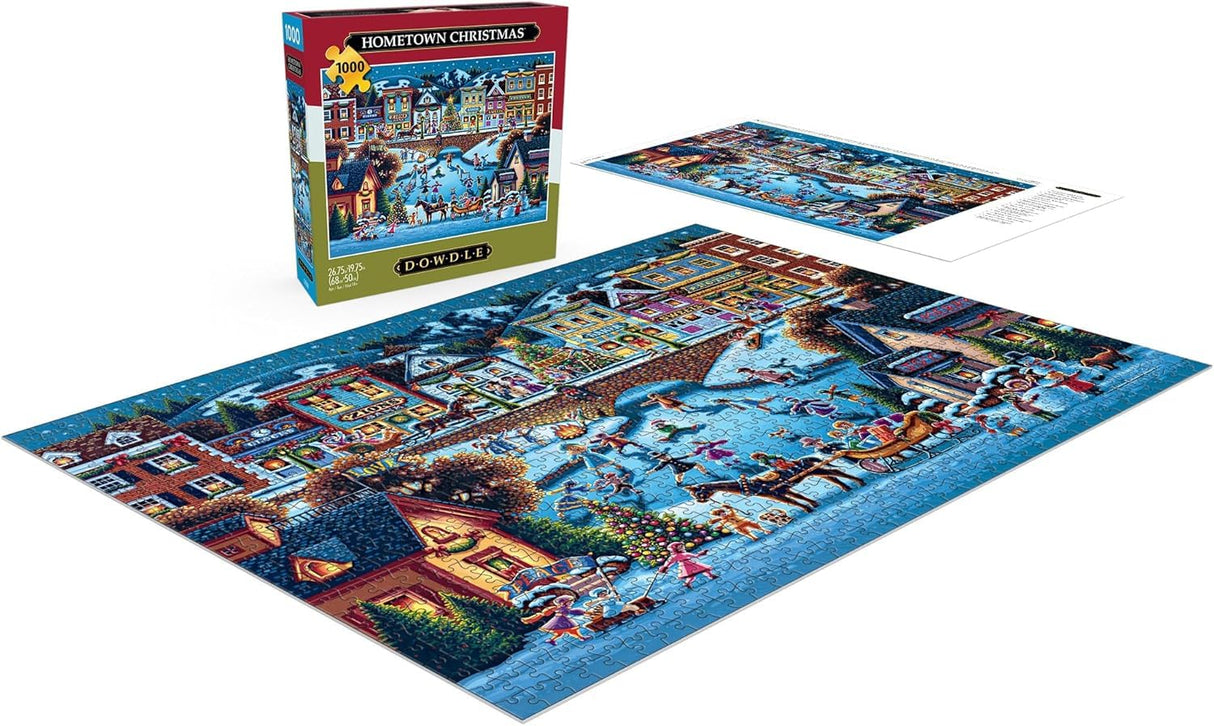 Buffalo Games - Dowdle - Hometown Christmas - 1000 Piece Jigsaw Puzzle for Adults -Challenging Puzzle Perfect for Game Nights - Finished Size is 26.75 x 19.75