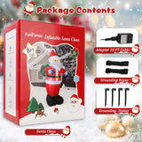 8 FT Christmas Inflatables Santa Claus Outdoor Decorations, Blow Up Santa Claus with Gifts Bag, Big Santa Carrying Presents Sack, Built-in LED Light, Xmas Outside Decor for Front Back Yard Garden Lawn