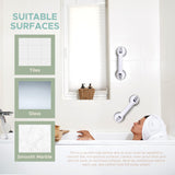 Grab Bars for Bathtubs and Showers, Heavy Duty Shower Handle 2 Pack 12 Inch for Elderly Assistance Products Seniors Suction Cup Removable Handrails Handicap Bath Grip Bathroom Safety Grips No Drilling